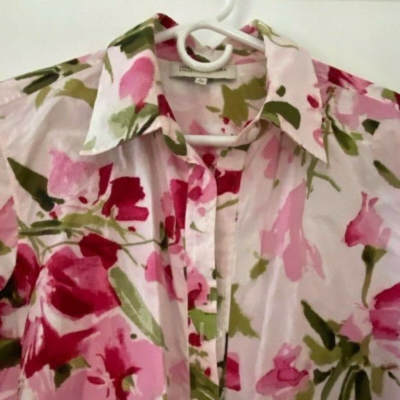 Johns New York Sport Flower Blouse Size L - Picture 2 of 8